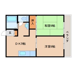 帯解駅 徒歩8分 2階の物件間取画像